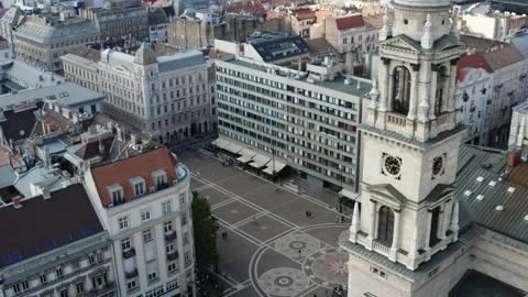 View of Budapest from the sky 库存影片 196876683