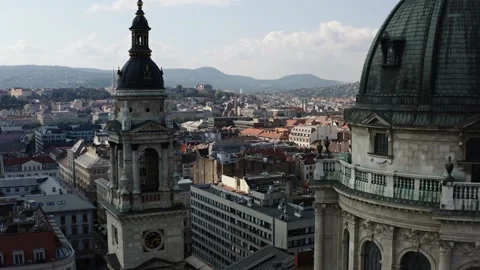 View of Budapest from the sky 库存影片 196876684