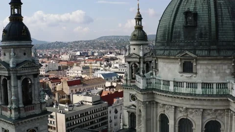 View of Budapest from the sky Stock Footage 196876691