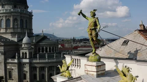 View of Budapest from the sky 库存影片 196876694