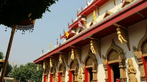 View of a Buddhist Temple Stock-Footage 662991