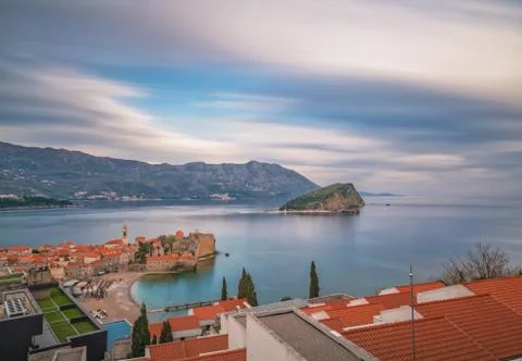 View of Budva from above Stock Photos