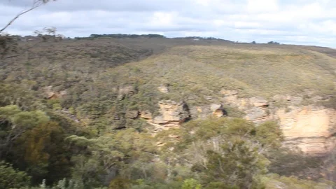 The view from Bue Mountains Stock Footage 97184129