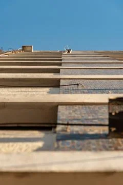 View of a building from down to up with perspective Stock Photos