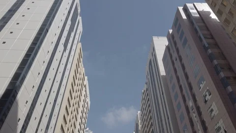 VIEW OF BUILDING FROM GROUND LEVEL Video stock 111685456