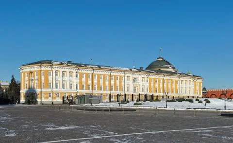View of the building of the Kremlin Senate Stock Photos