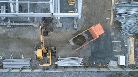 View of the building site Video stock 96565218