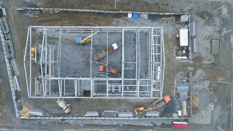 View of the building site Video stock 96565251