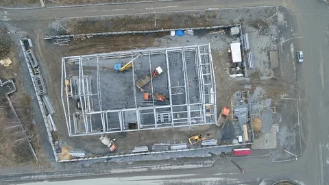 View of the building site Video stock 96565325