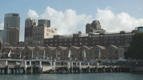 View the building on the Sydney harbour 2014 Stock Footage 153121292