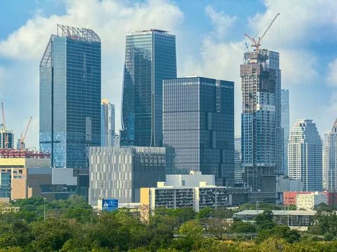 View of the building under construction Foto stock