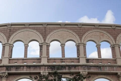 View of building window arch Fotos de archivo