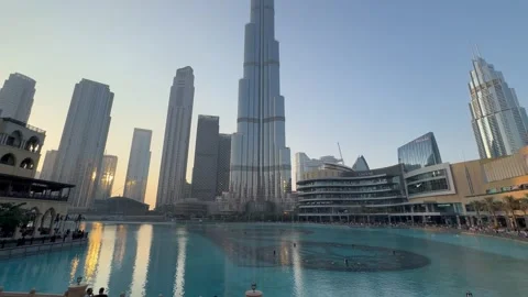 View of the Burj Khalifa Downtown. Dubai UAE 4 September 2026. Stock Footage 345223631