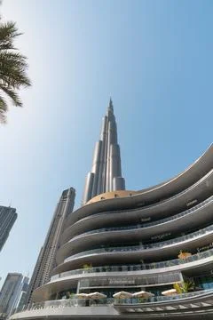 View of the Burj Khalifa skyscraper Stock Photos