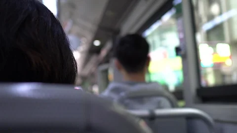 The view in the bus. Video stock 100409763