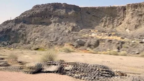 View from Bus at Mina Saudi Stock Footage 106926259