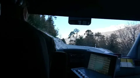 View from bus while driving up to the mountain, Switzerland Stock Footage 247037723