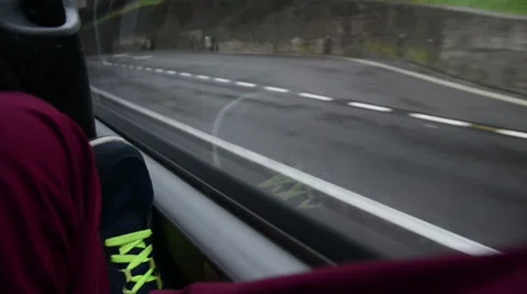 View from a bus window. Stock Footage 63802894