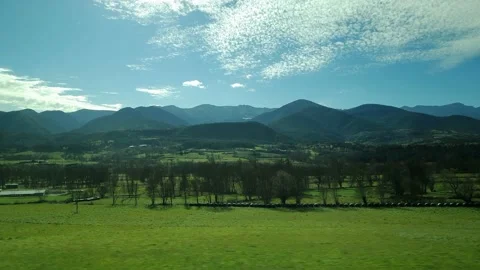View from bus window on mountains Stock Footage 165409832