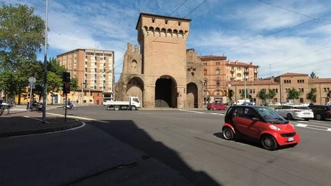 View of a busy intersection Stock Footage 121756517