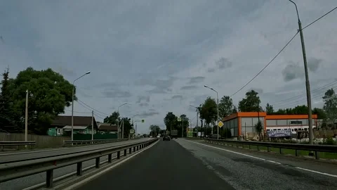 View from the cab of the car on the roadbed. Stock Footage 255724269