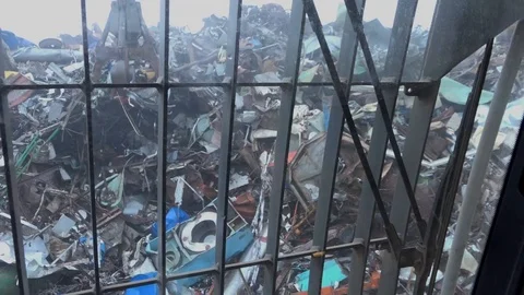 View from the cab of the metal loader 動画素材 98527243