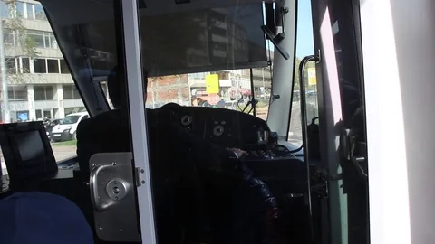 View from Cab of the Tram Driver Video stock 82276232