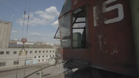 View from the cabin dockside crane Stock Footage 38084956