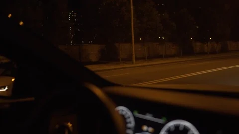 A view from the cabin, a white car passing by Stock Footage 91748040