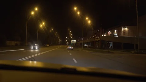 A view from the cabin, a white car passing by Video stock 91748751