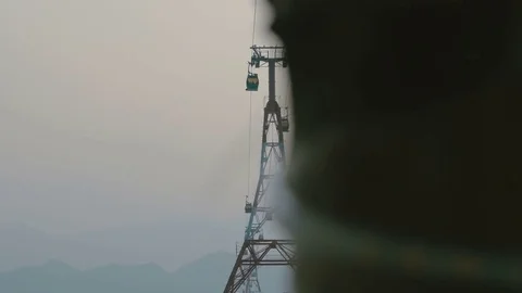 View of a cable car Stock Footage 73543781