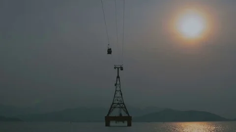 View of a cable car Stock Footage 73543888