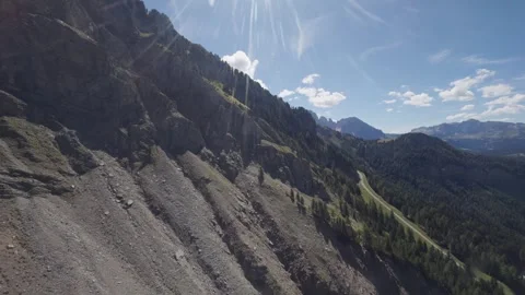 View from cable car going to Seceda mountain in the Dolomites, Italy Video stock 320561615
