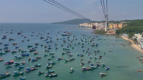 View from Cable Car on Hon Thom Island, VIetnam. Vidéo 125583298