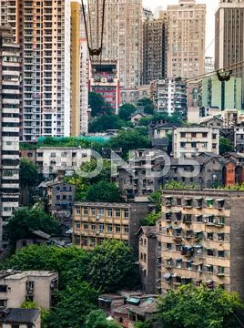 View from cableway in chongqing Stock Photos