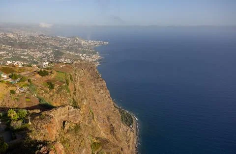 View from Cabo Girão Viewpoint over Câmara de Lobos. Madeira Island, Portugal Stock Photos