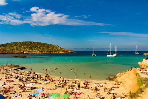 View to cala comta from Ibiza Stock Photos