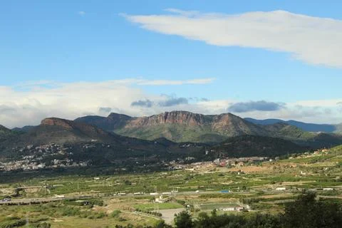View of the Calderona mountain range Stock Photos