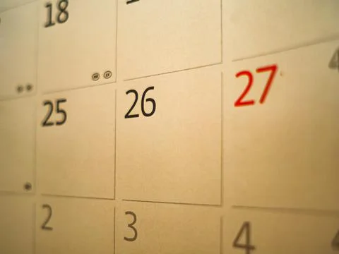 View of calendar days, planning Stock Photos
