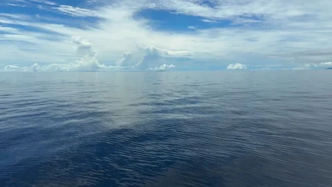 A view of a calm ocean in Bligh waters, Fiji Stock Footage 306110553
