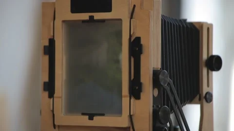 View Camera: Adjusting Focus Stock Footage 63376959