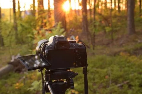 View of the camera on a tripod #2 Foto stock