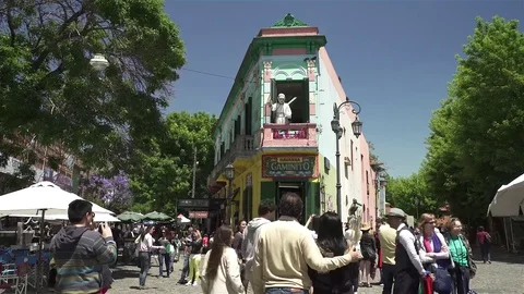 View of Caminito in Buenos Aires Stock-Footage 71221083