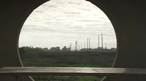 View from campsite pavilion Stock Footage 10796553