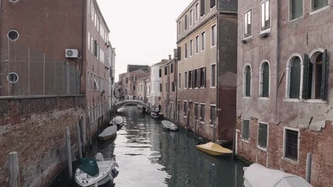 View on a canal in Venice Stock Footage 90074222
