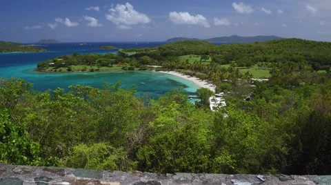 View of Caneel Bay, St John 库存影片 66049161