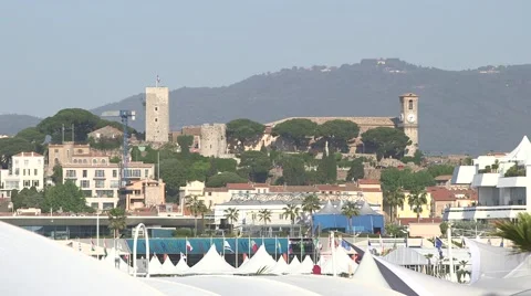 VIEW OF CANNES FROM CROISSETTE Vídeo Stock 45735165