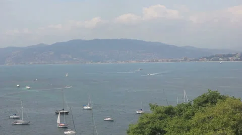 View of Cannes in distance Stock Footage 23706299