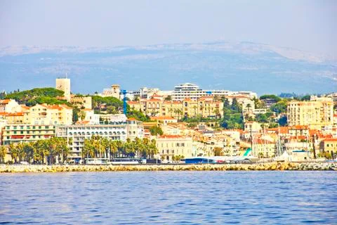 View of cannes from the sea 스톡 사진