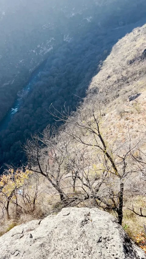 View of the canyon on a sunny day Stock Footage 257367449